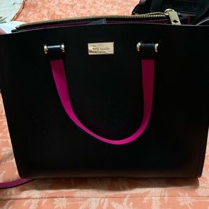 Kate Spade Arbour Hill Kyra Black/Pink Satchel